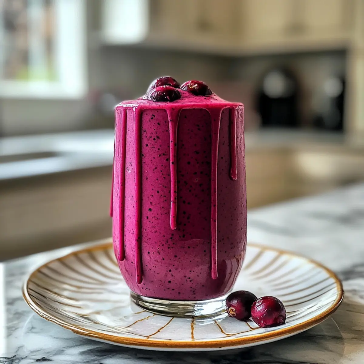Energizing Vibrant Spirulina Cranberry Immune Smoothie Recipe