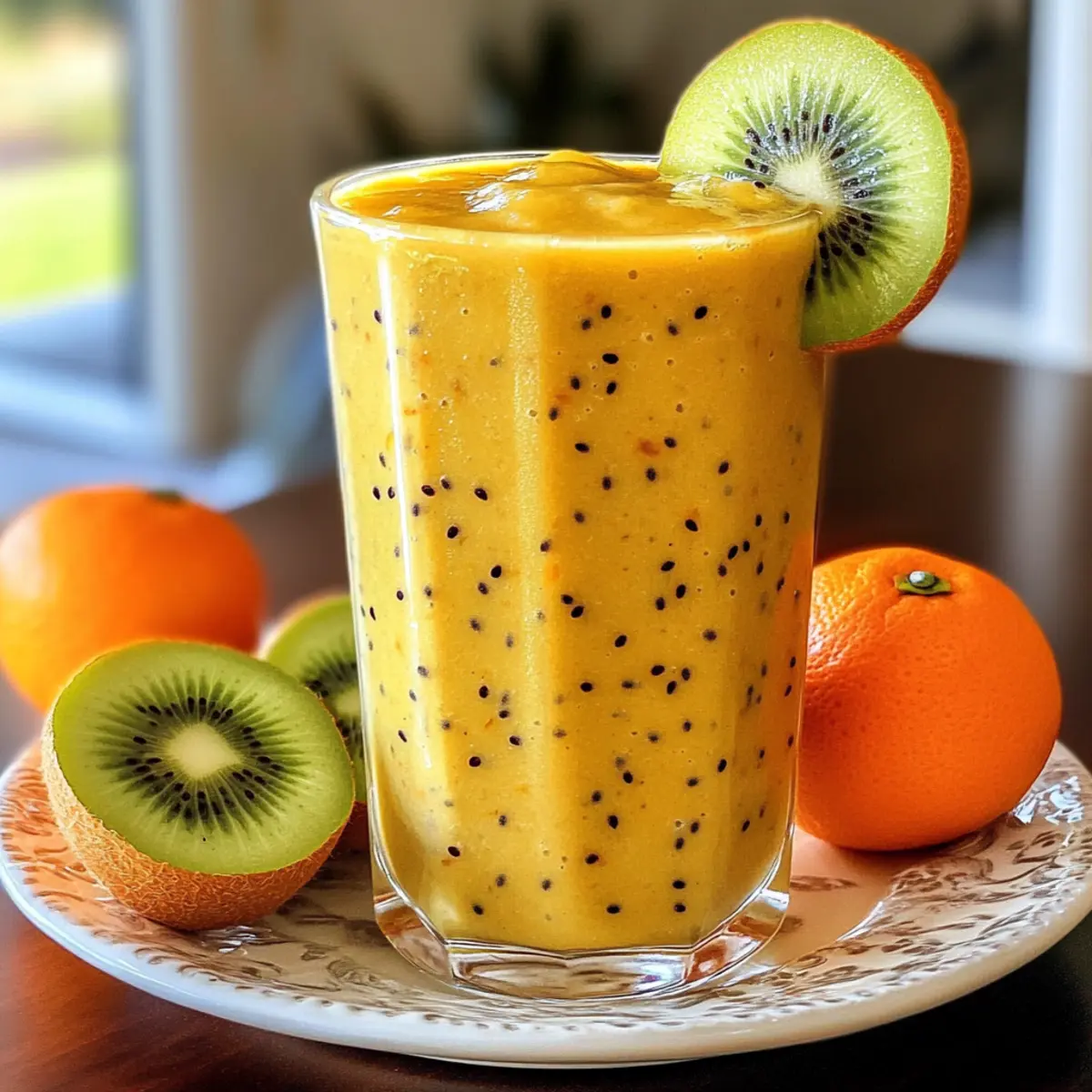 Zesty Refreshing Kiwi, Tangerine and Orange Smoothie