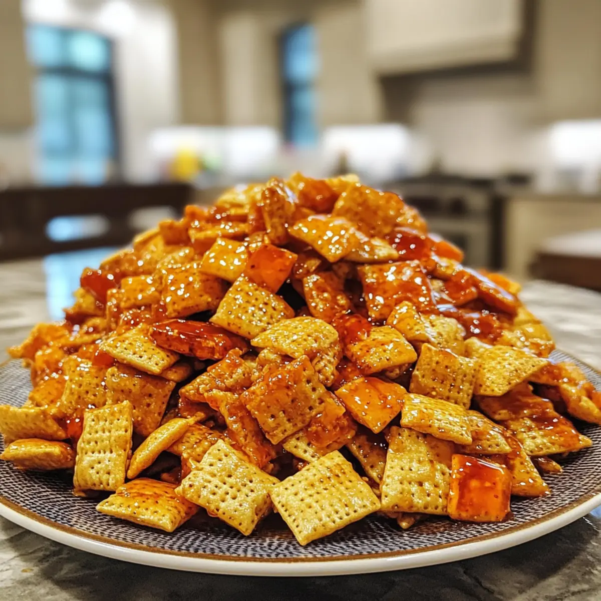 Irresistible Spicy Sriracha Honey Chex Mix