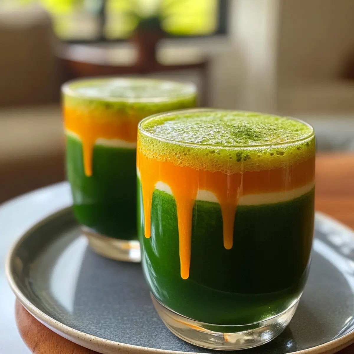 Vibrant Refreshing Spirulina Orange Carrot Glow Drink Recipe