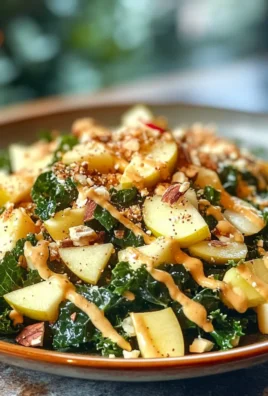 Crispy Kale & Apple Salad with Maple-Tahini Dressing Delight