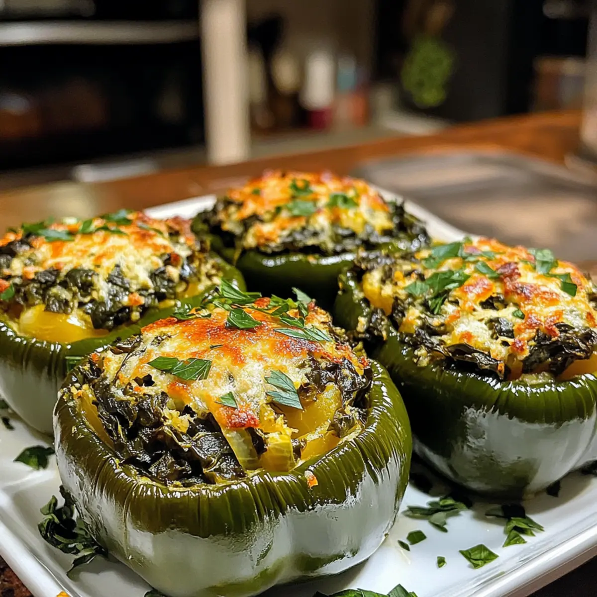 Irresistible Savory Collard Greens & Stuffed Bell Peppers Recipe