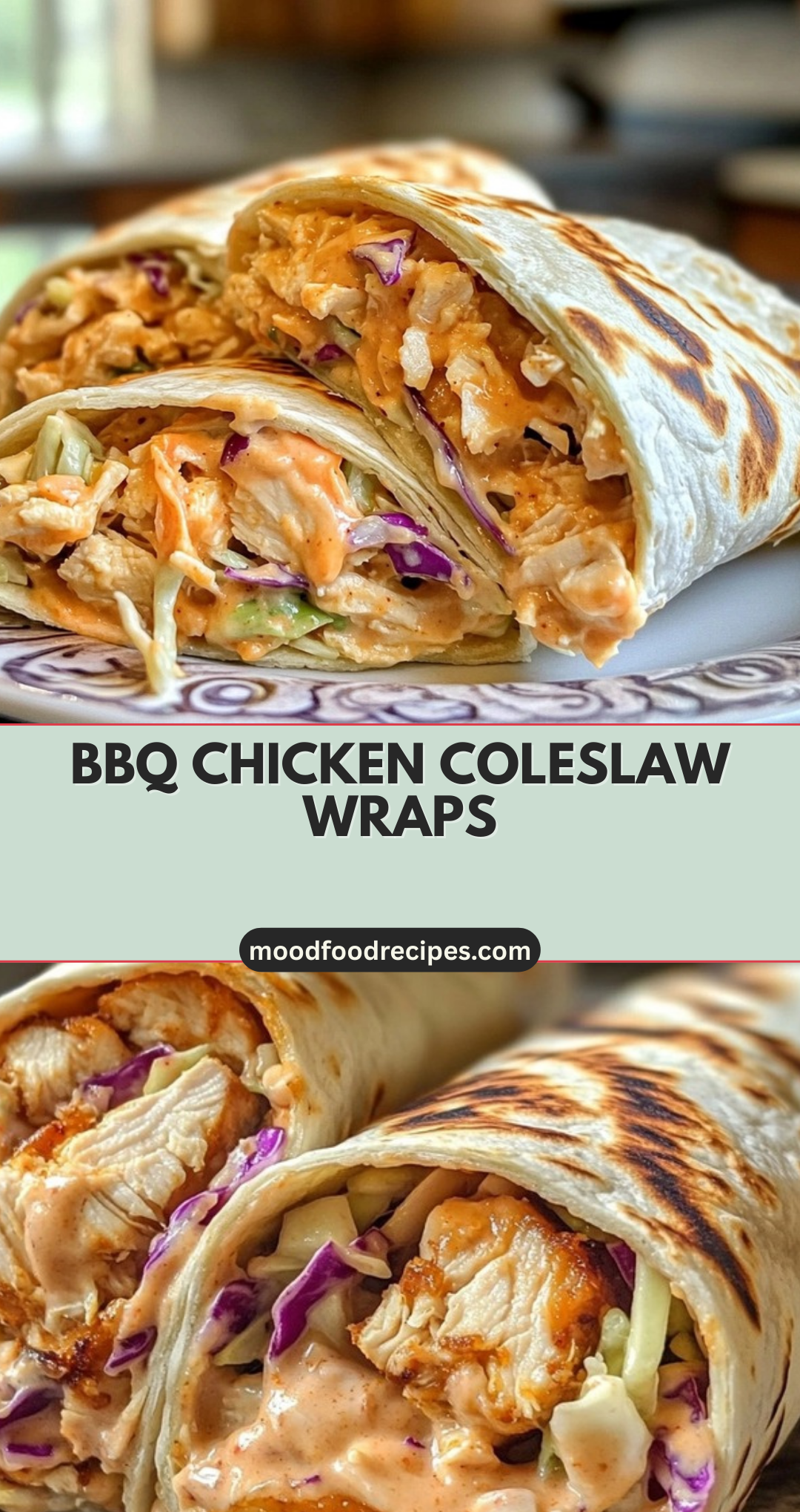BBQ Chicken Coleslaw Wraps