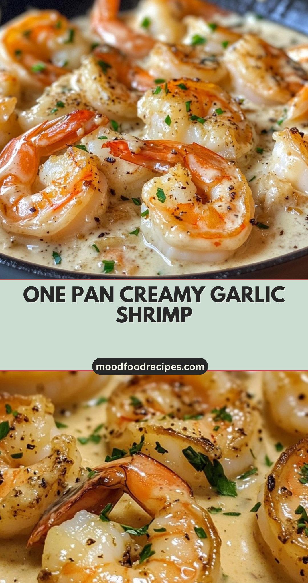 One Pan Creamy Garlic Shrimp