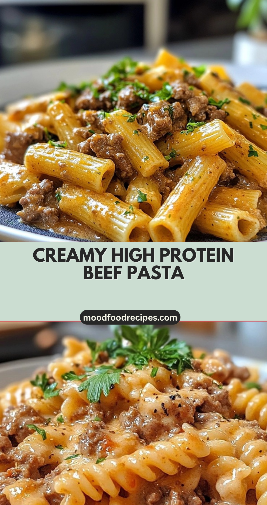 Creamy High Protein Beef Pasta