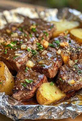 Garlic Butter Steak and Potato Foil Packets