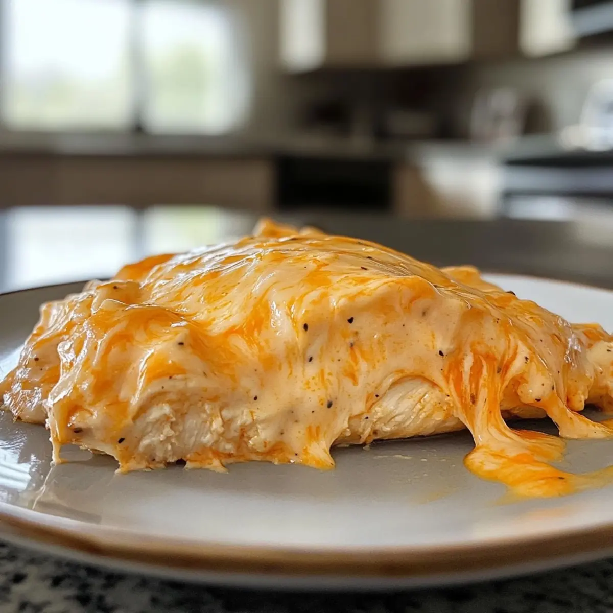 High Protein Cheesy Buffalo Chicken