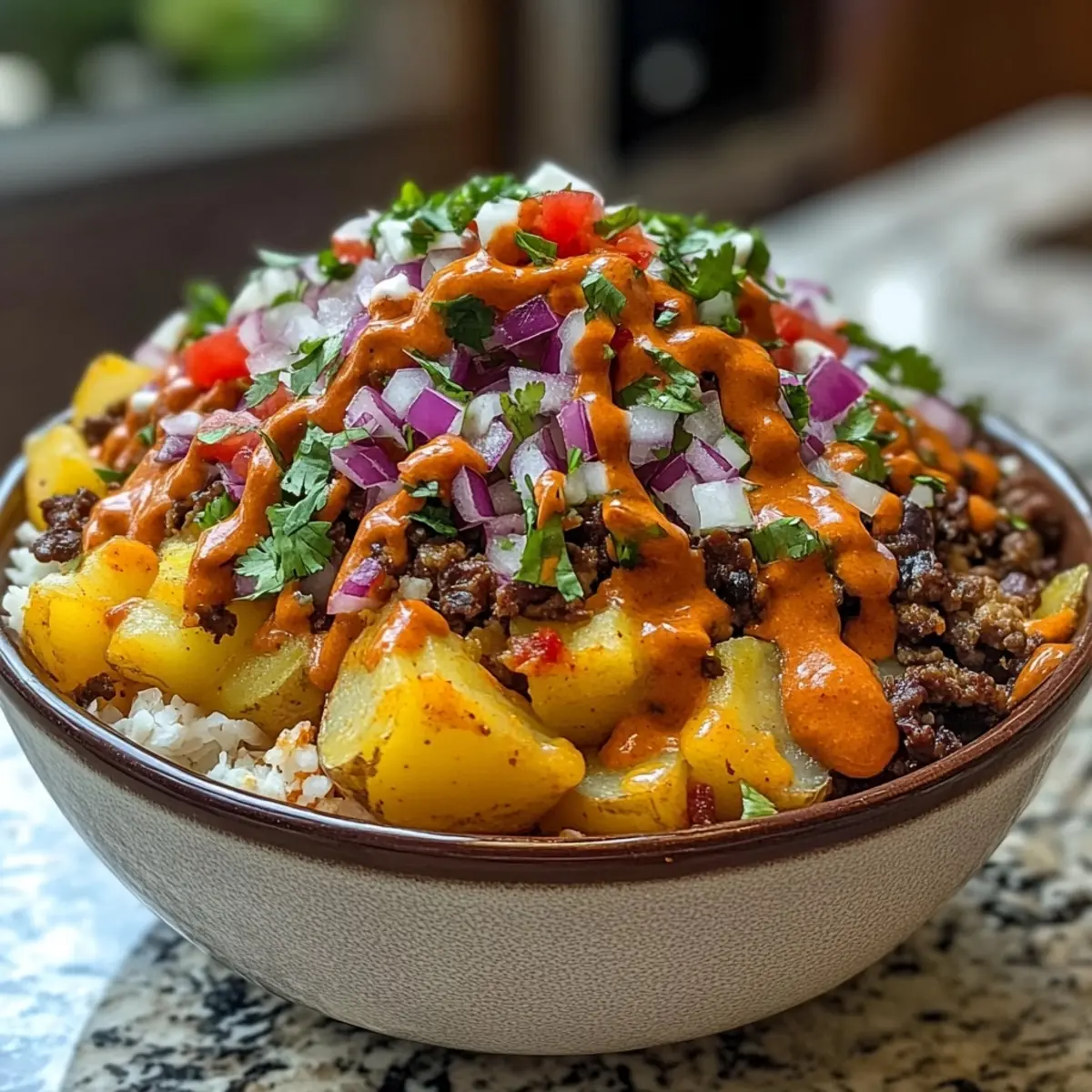 Loaded Potato Taco Bowl