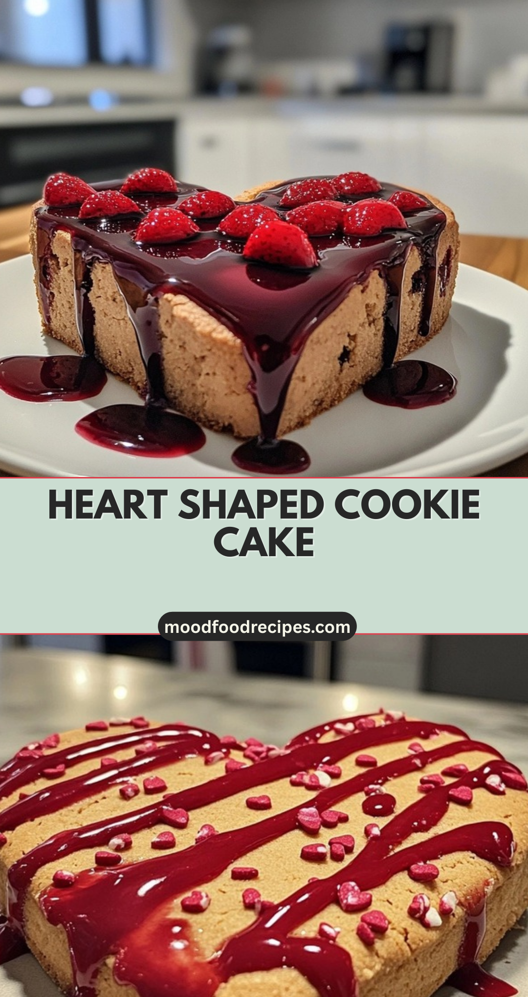 Heart Shaped Cookie Cake