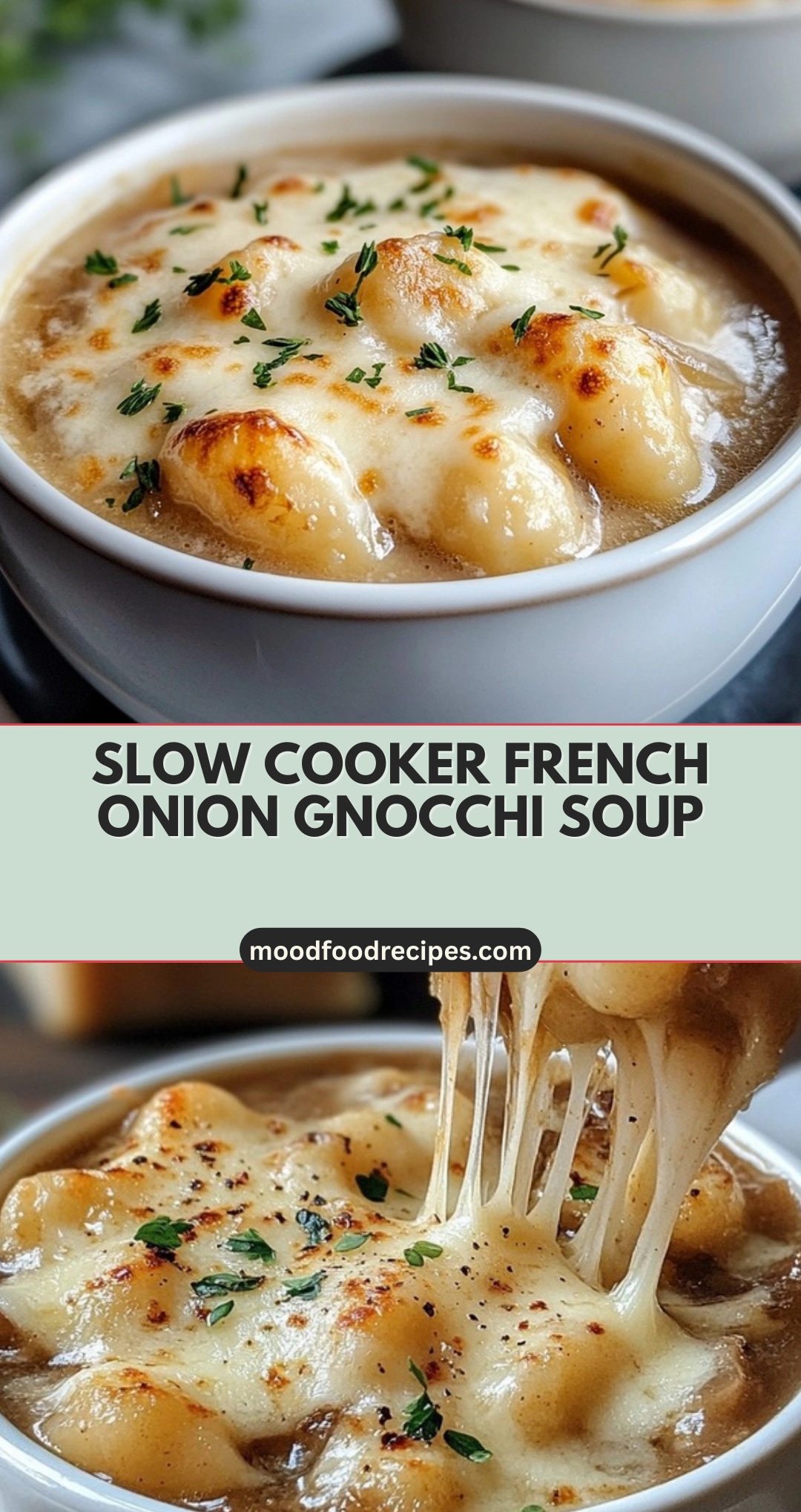 Slow Cooker French Onion Gnocchi Soup