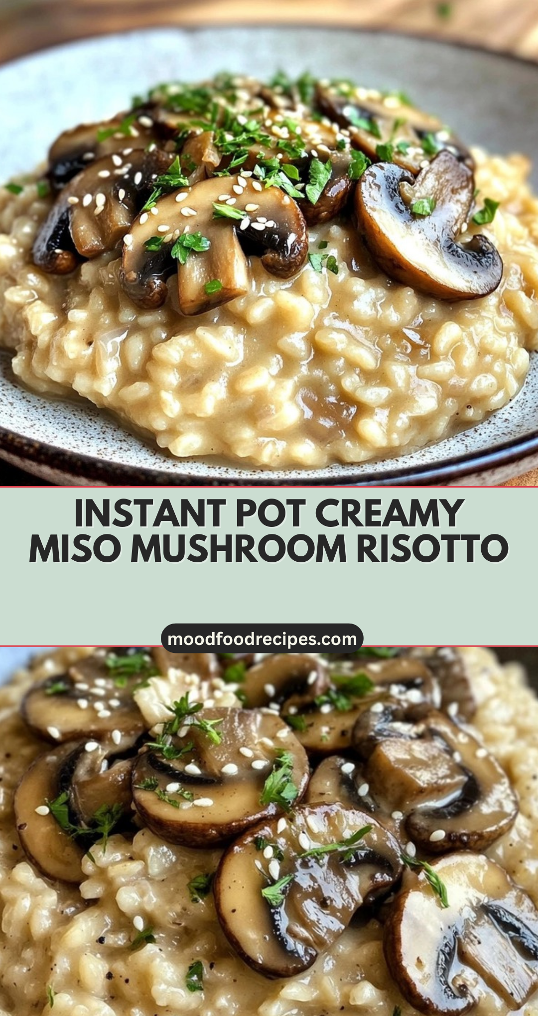 Instant Pot Creamy Miso Mushroom Risotto