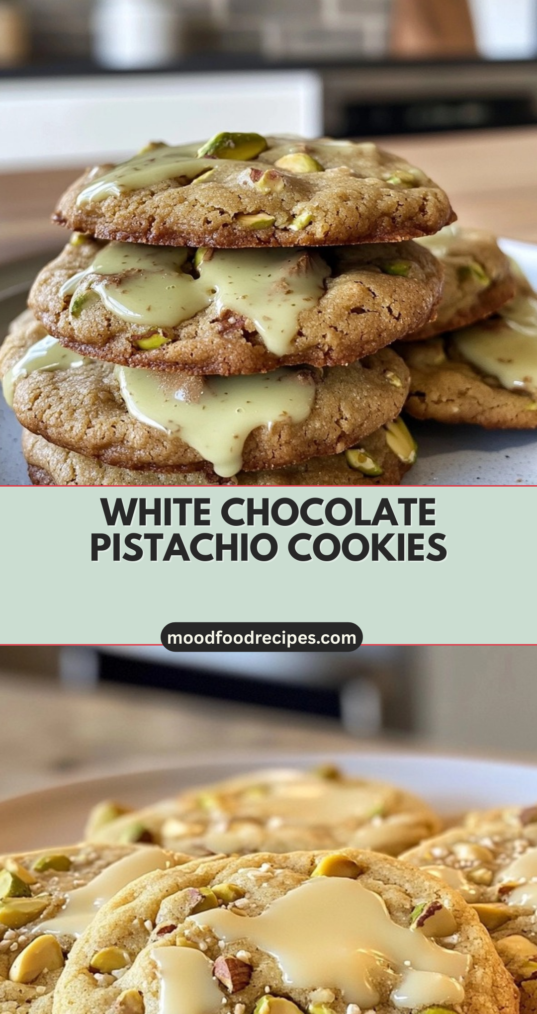 White Chocolate Pistachio Cookies