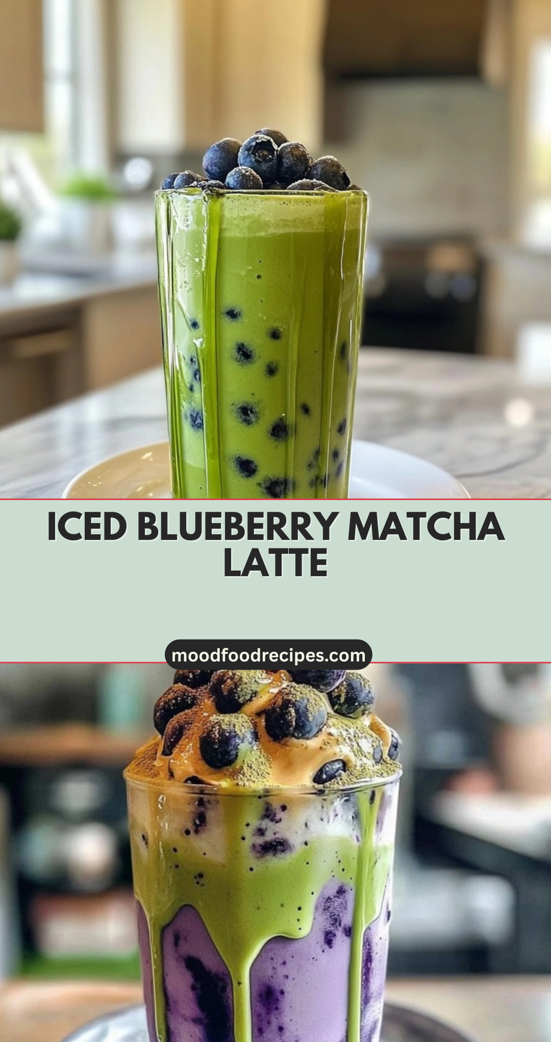 Iced Blueberry Matcha Latte