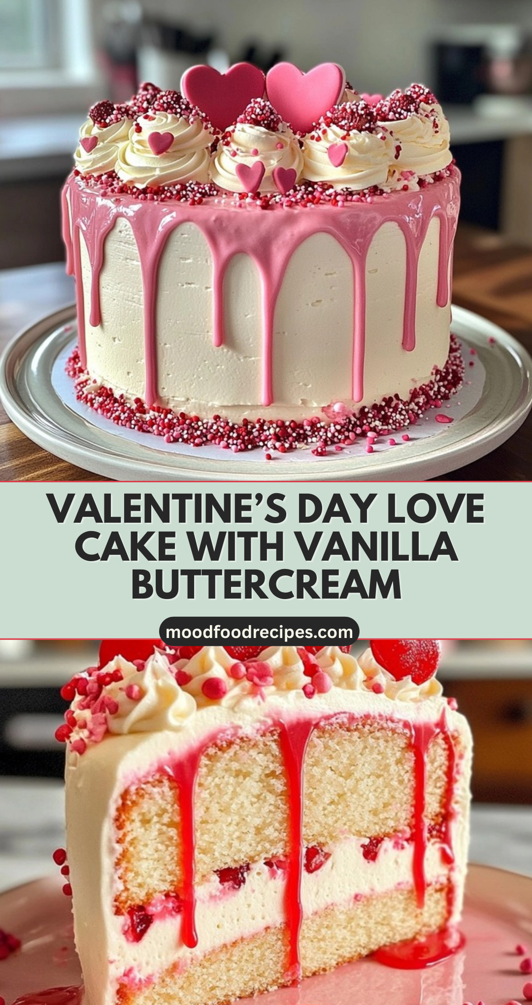 Valentine’s Day Love Cake with Vanilla Buttercream