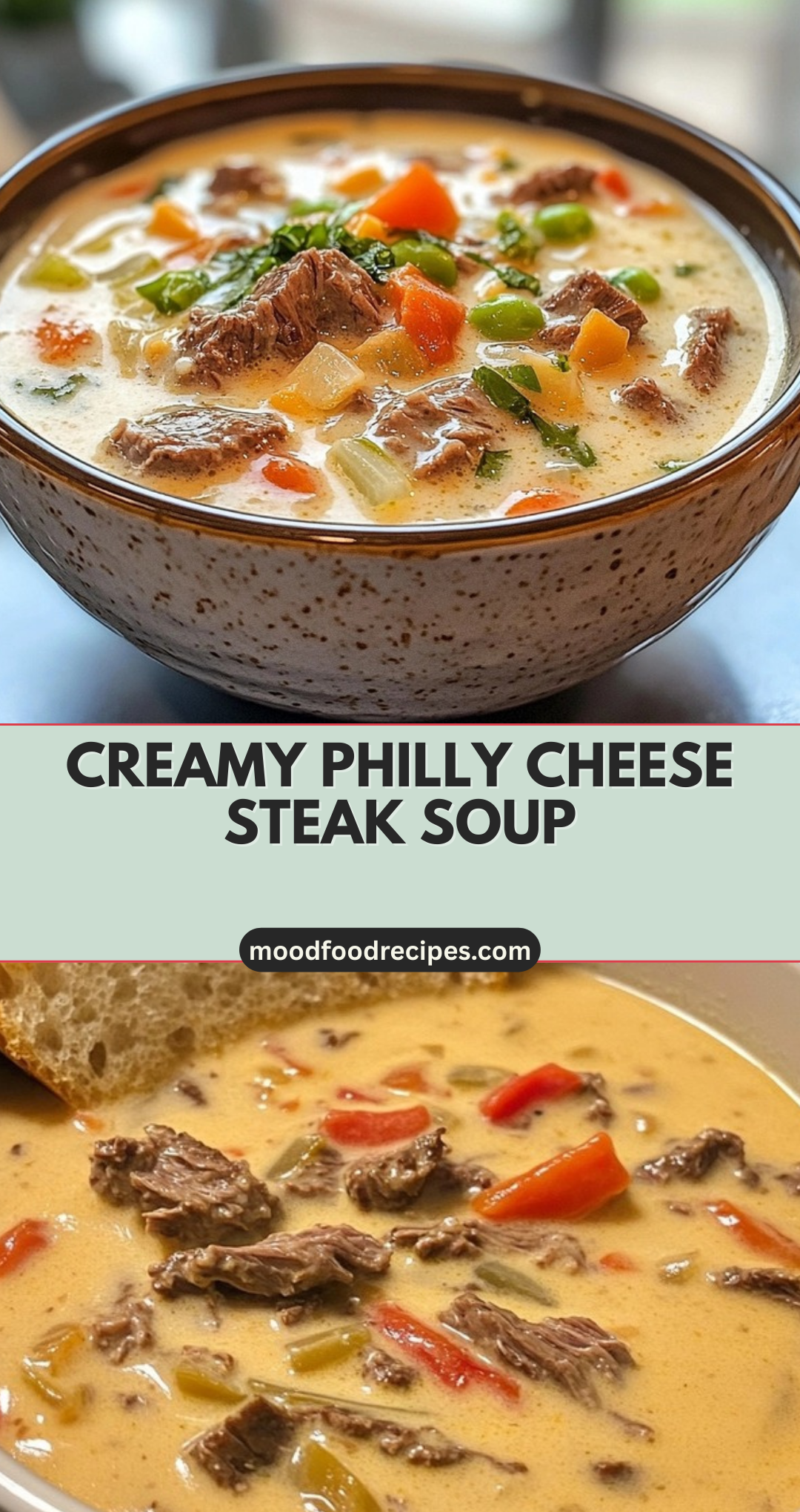 Creamy Philly Cheese Steak Soup
