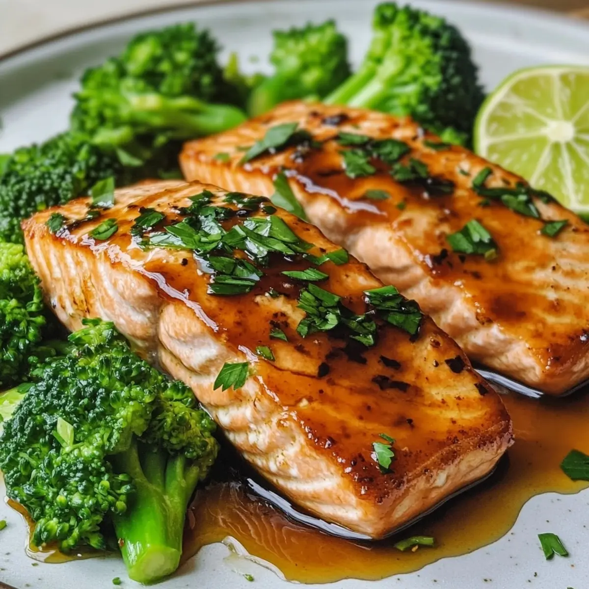 30-Minute Honey Lime Salmon & Smashed Broccoli