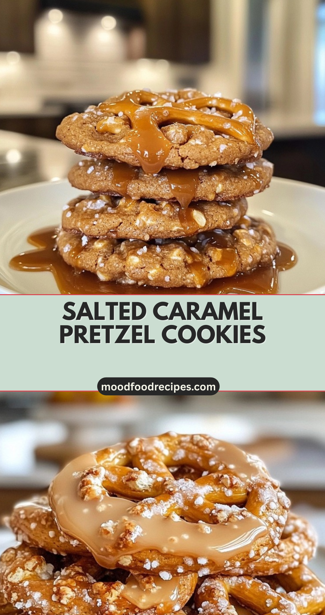 Salted Caramel Pretzel Cookies
