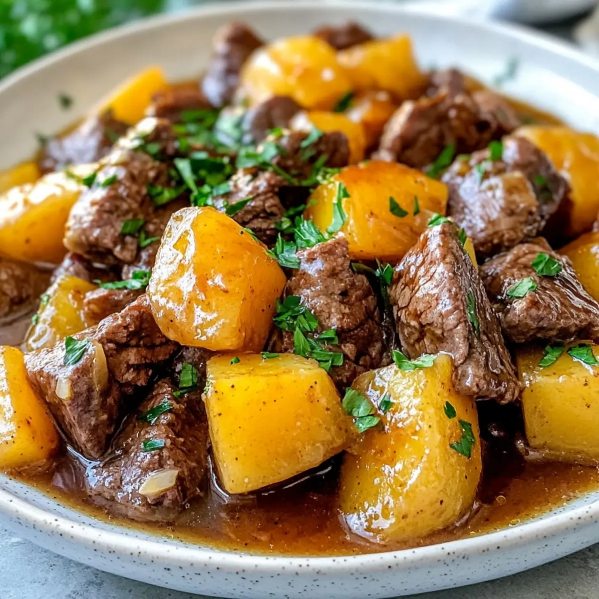 Slow Cooker Garlic Butter Beef with Potatoes – Easy Tender Recipe
