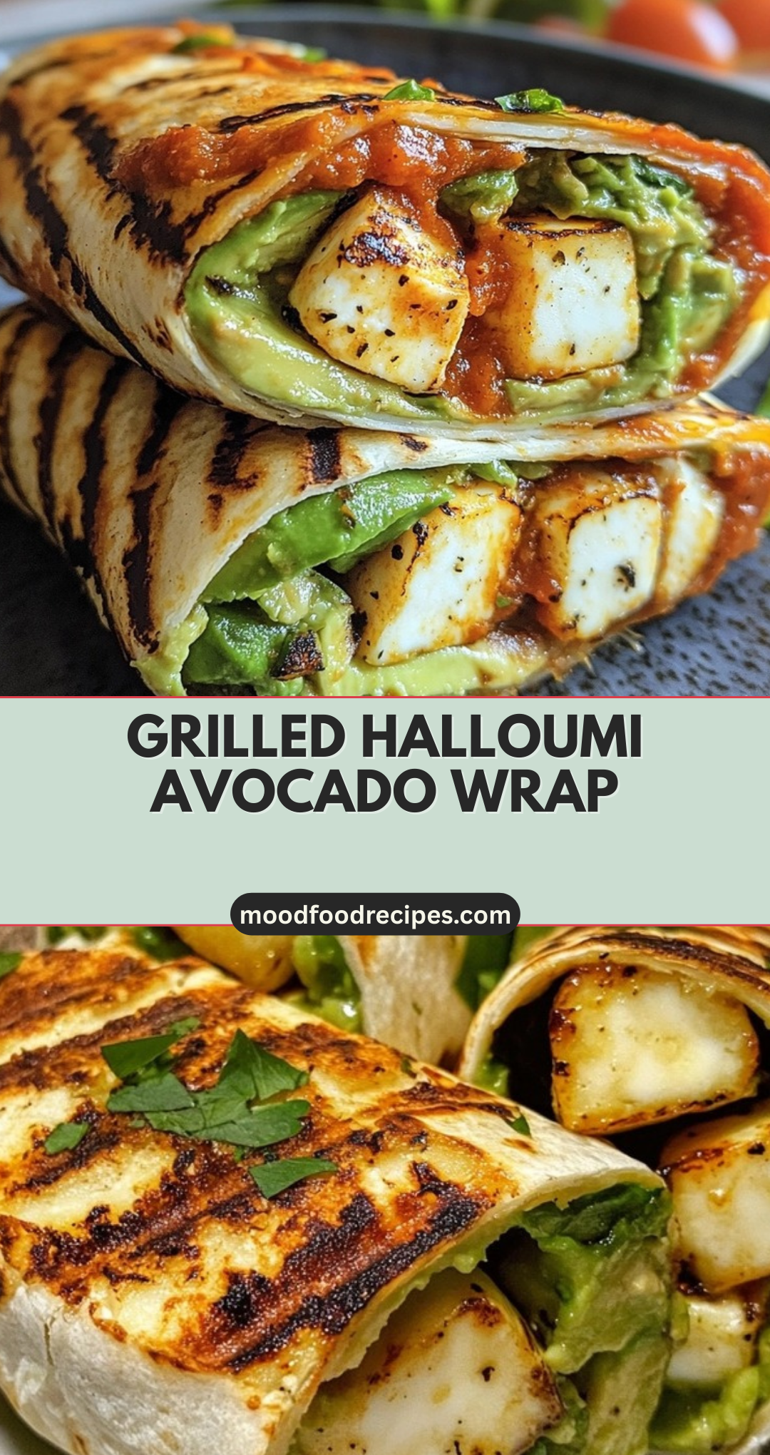 Grilled Halloumi Avocado Wrap