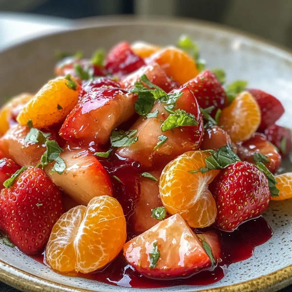 Refreshing Strawberry Clementine Salad with Red Wine Dressing