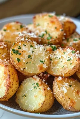 Crispy Air Fryer Baked Garlic Parmesan Potatoes