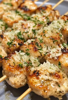 Air Fryer Garlic Parmesan Chicken Skewers