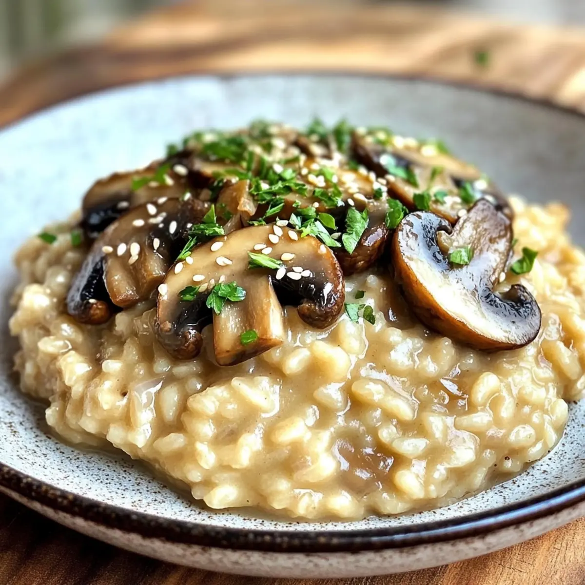 Instant Pot Creamy Miso Mushroom Risotto