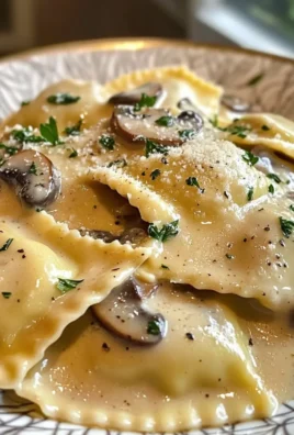 Creamy Mushroom Ravioli Sauce with Parmesan