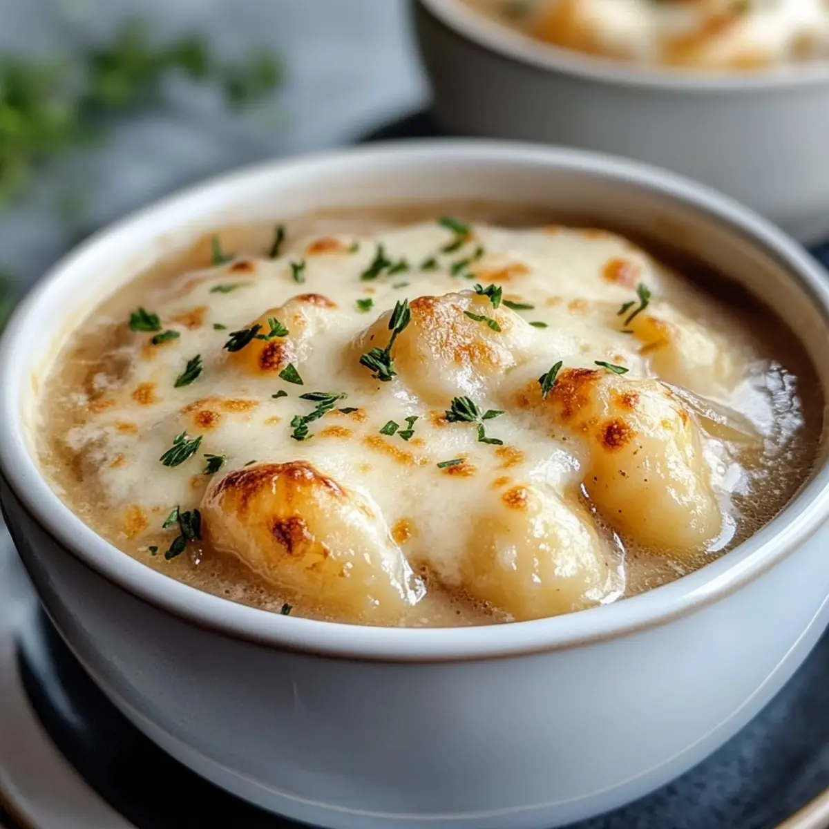 Slow Cooker French Onion Gnocchi Soup