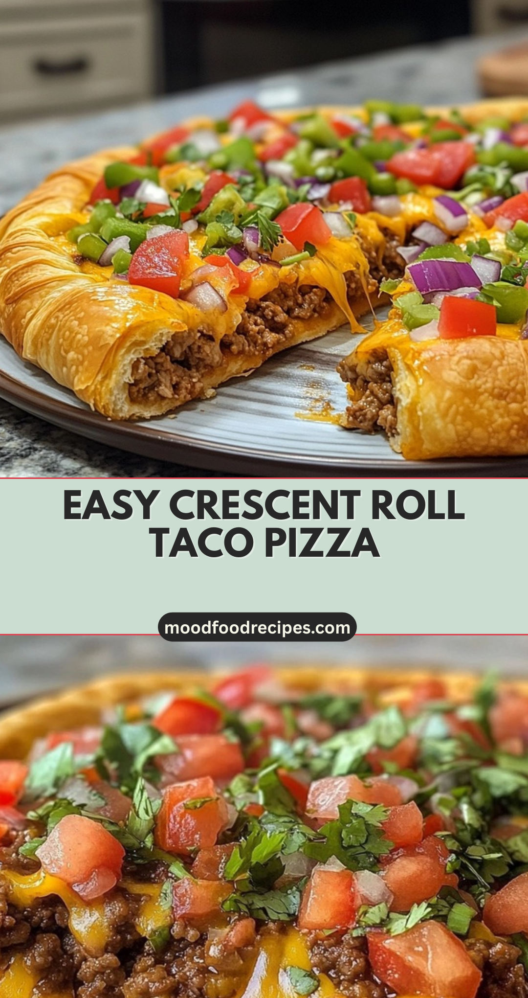 Easy Crescent Roll Taco Pizza