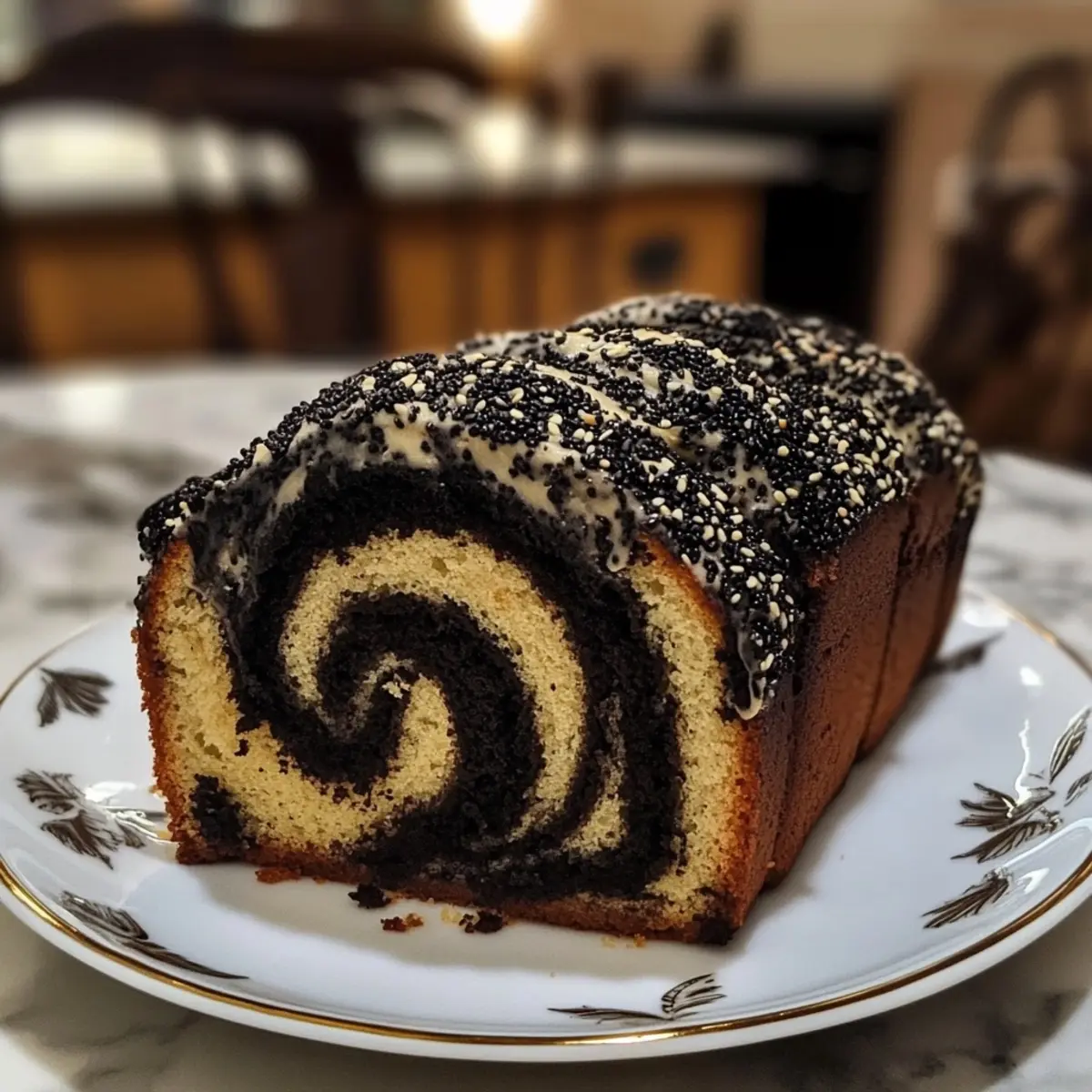 Black Sesame Swirl Loaf
