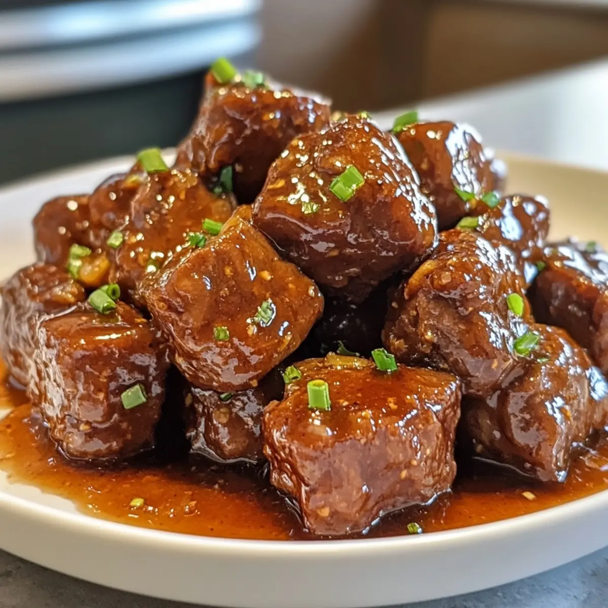Glazed Sticky Beef Bites