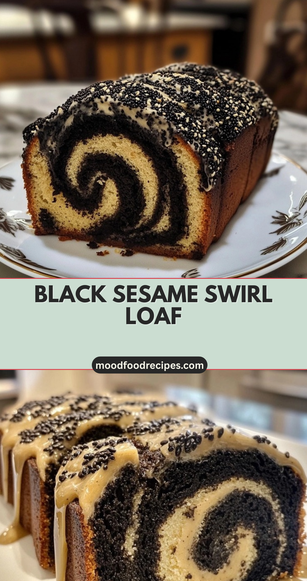 Black Sesame Swirl Loaf