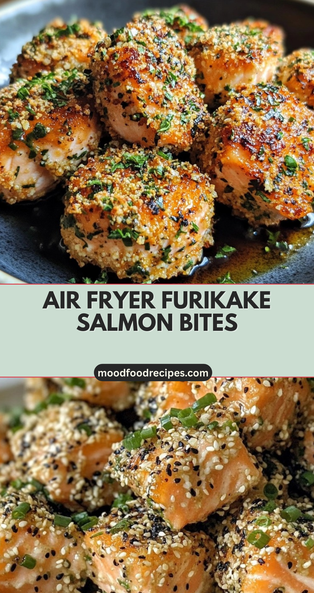 Air Fryer Furikake Salmon Bites