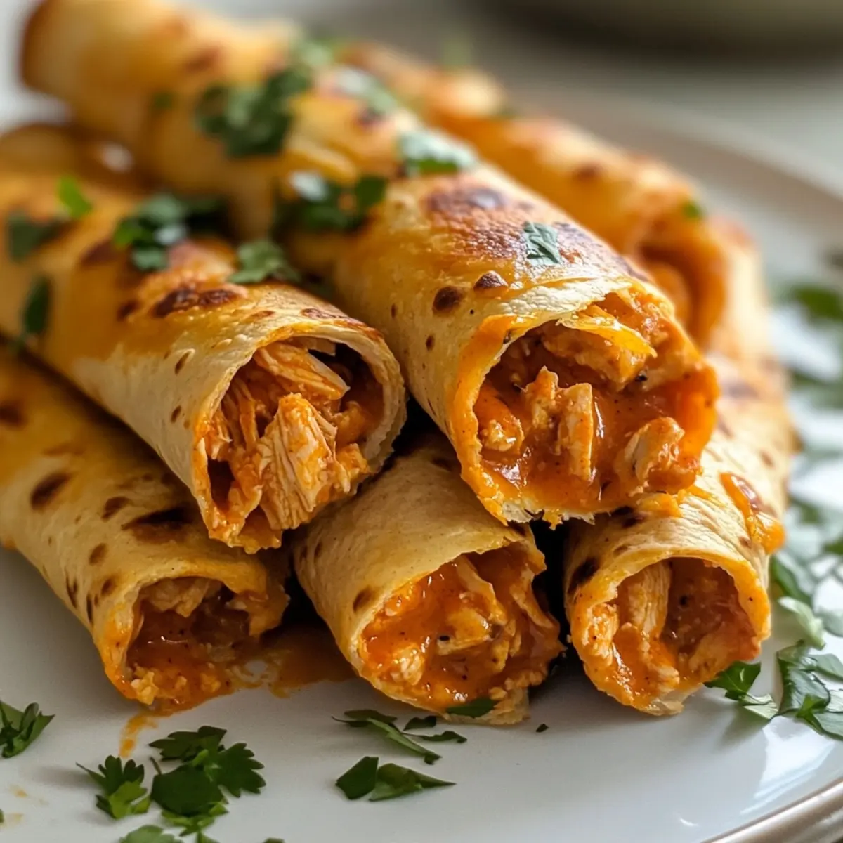 Irresistible Baked Buffalo Chicken Taquitos Recipe