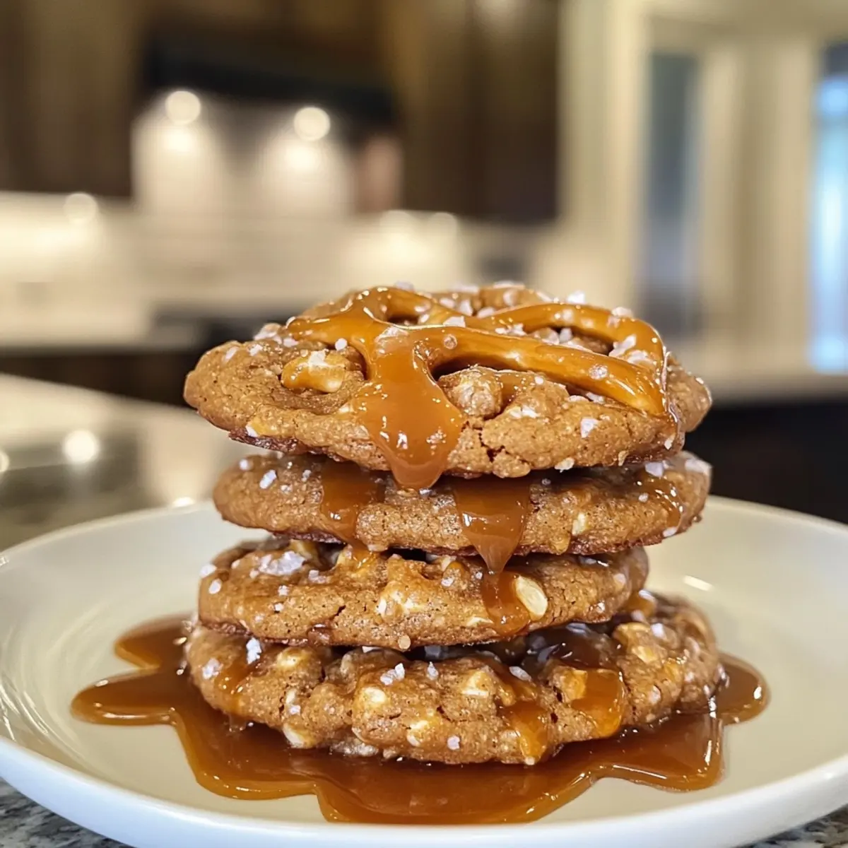 Salted Caramel Pretzel Cookies