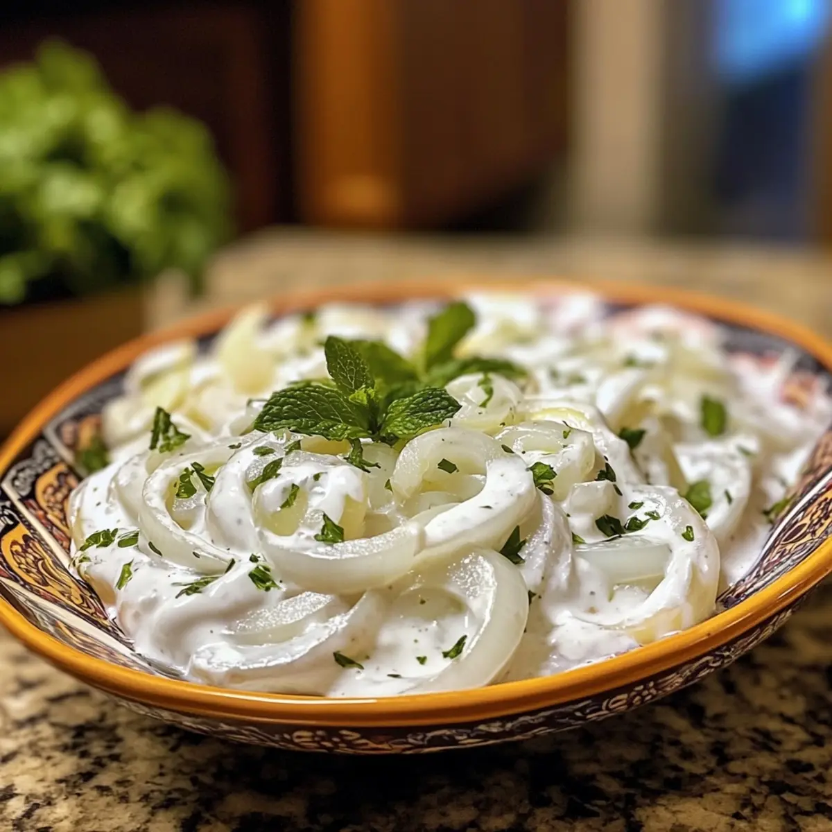 Mint Yogurt Turkish Marinated Onion Salad