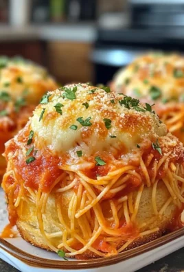 Spaghetti Garlic Bread Bowls