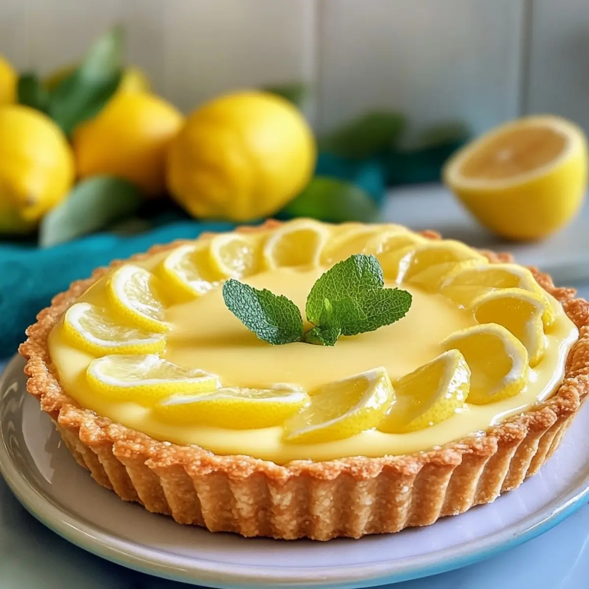Lemon Mascarpone Easter Tart