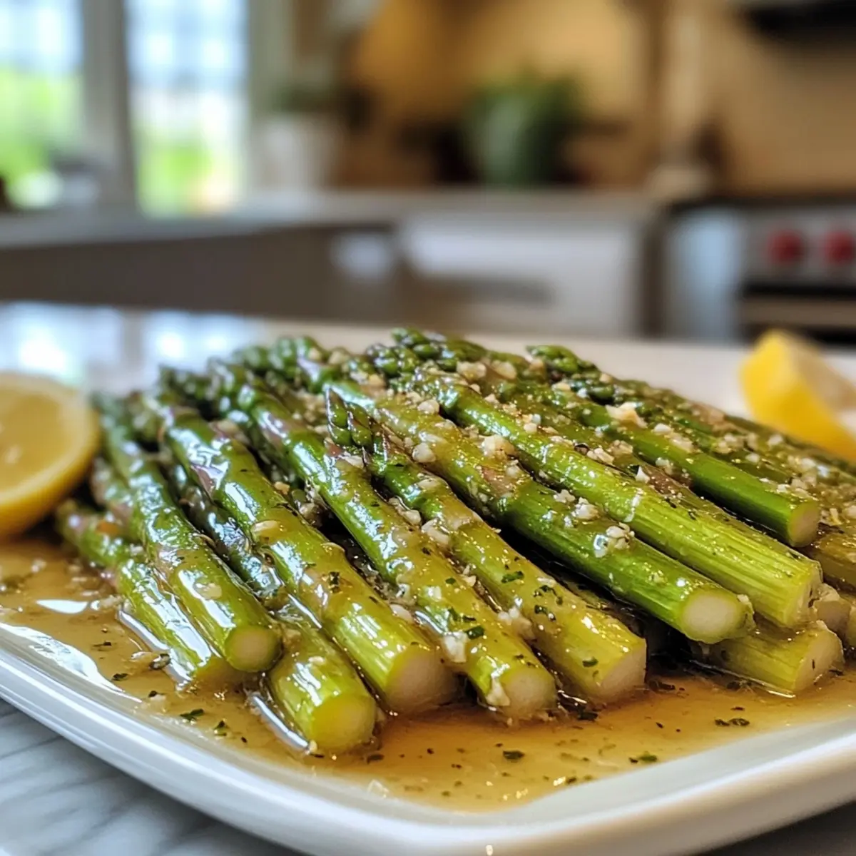 Lemon Garlic Asparagus