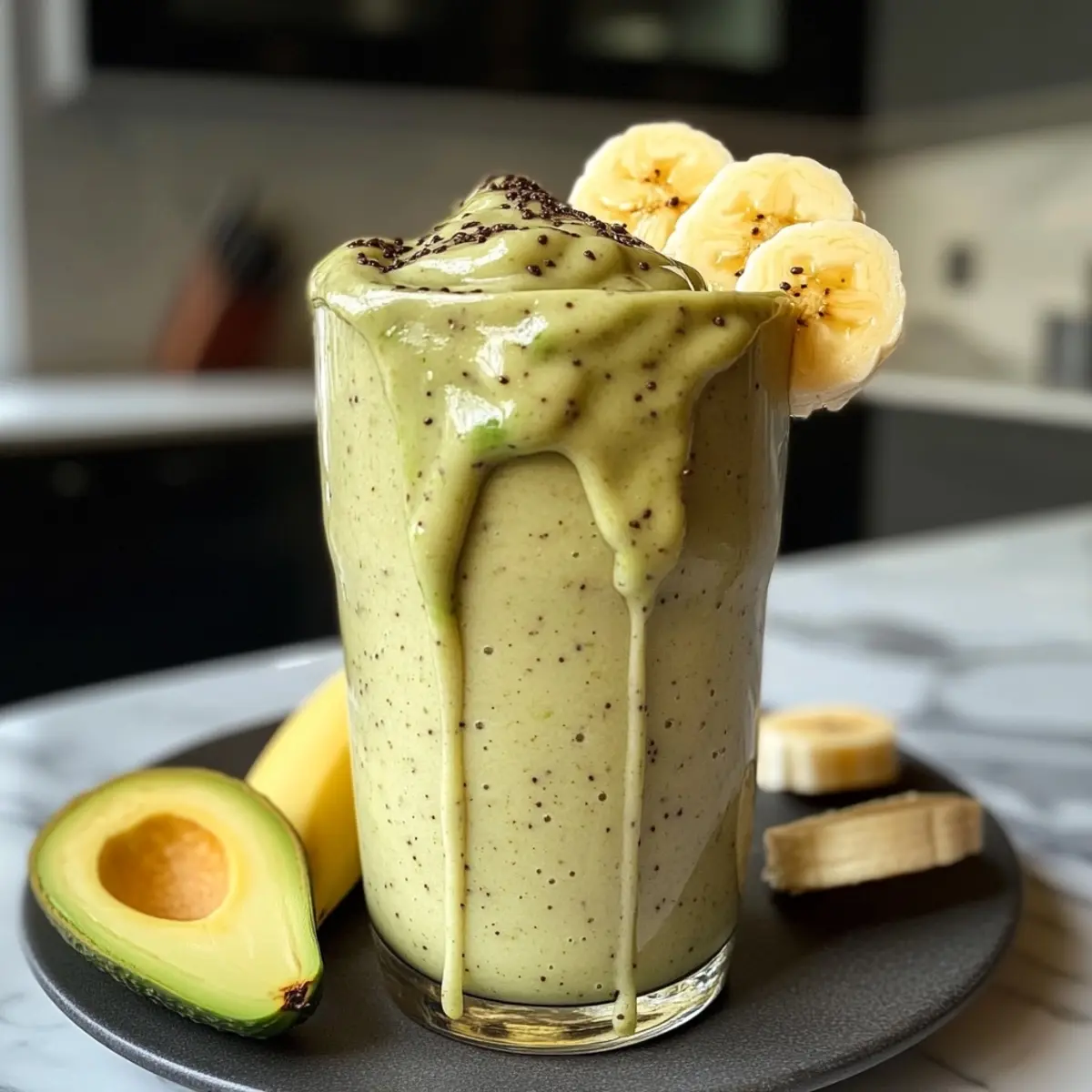 Creamy Avocado Banana Smoothie