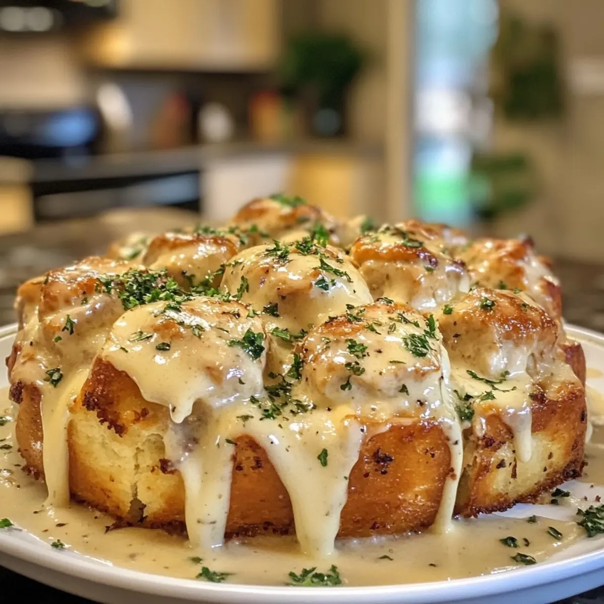 Chicken Alfredo Monkey Bread