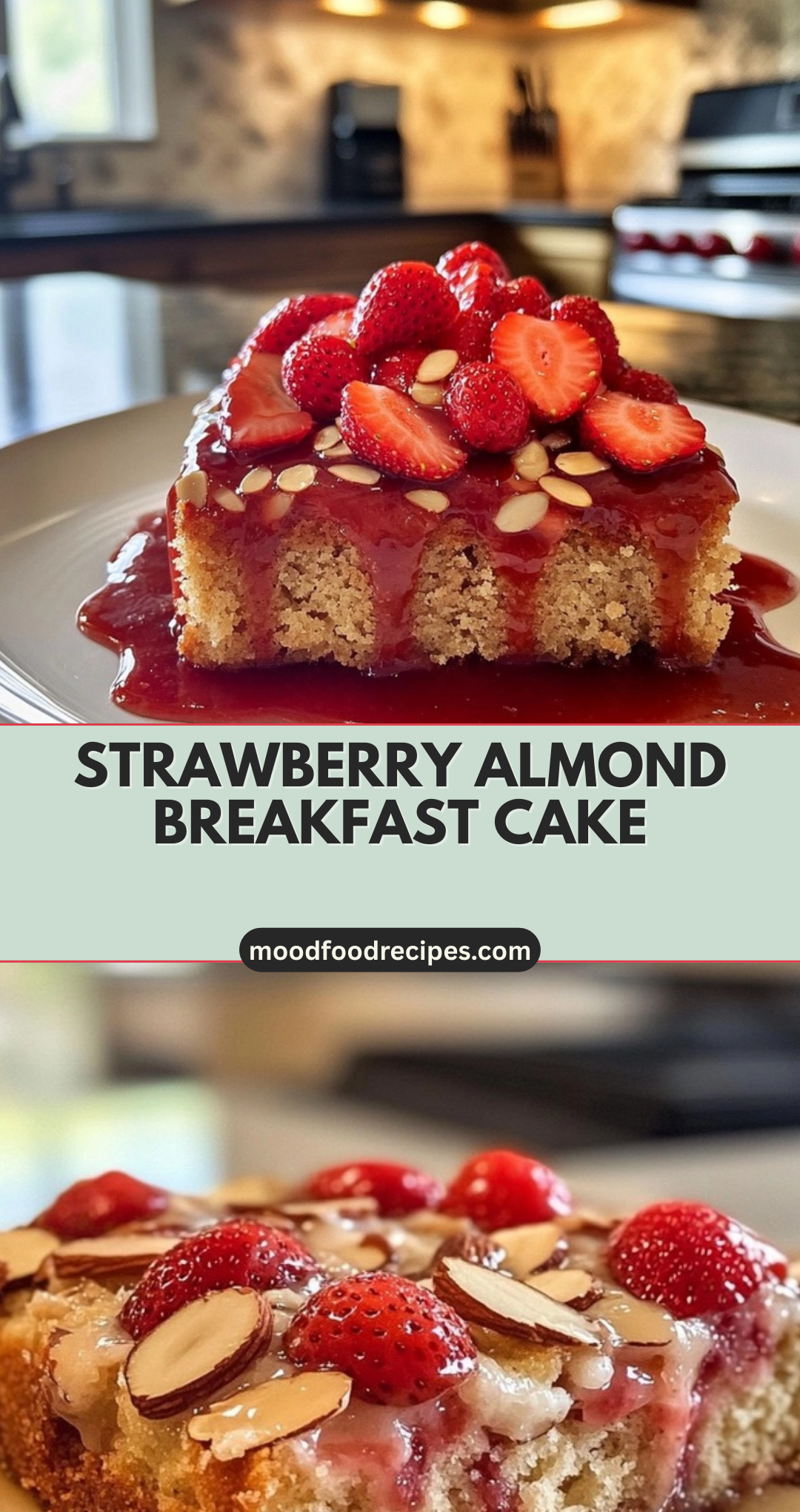 Strawberry Almond Breakfast Cake