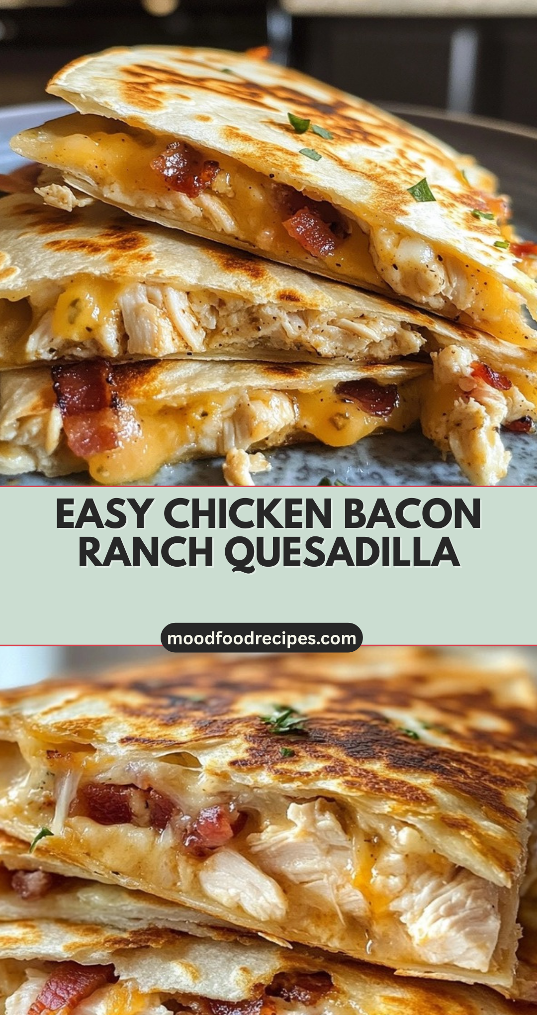 Easy Chicken Bacon Ranch Quesadilla