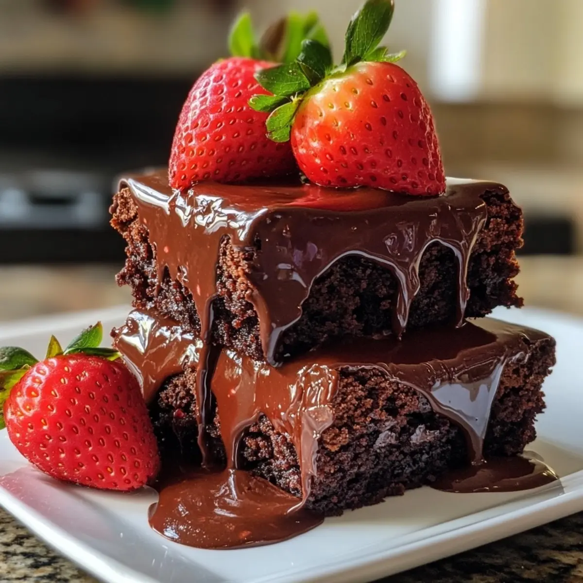 Chocolate Covered Strawberry Brownies
