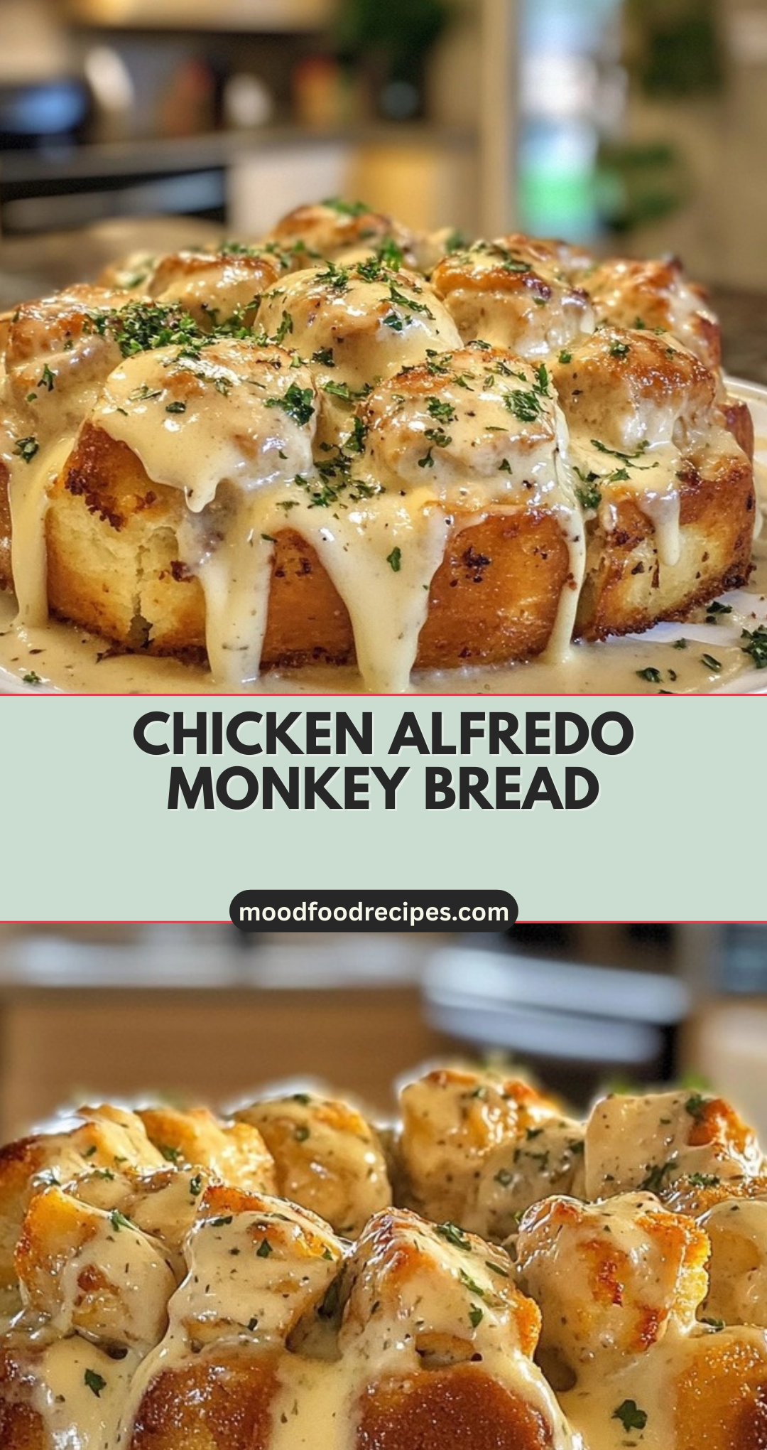 Chicken Alfredo Monkey Bread