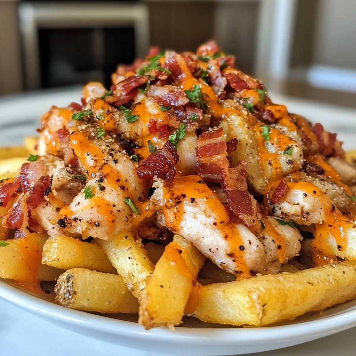 Dirty Chicken and Bacon Loaded Fries