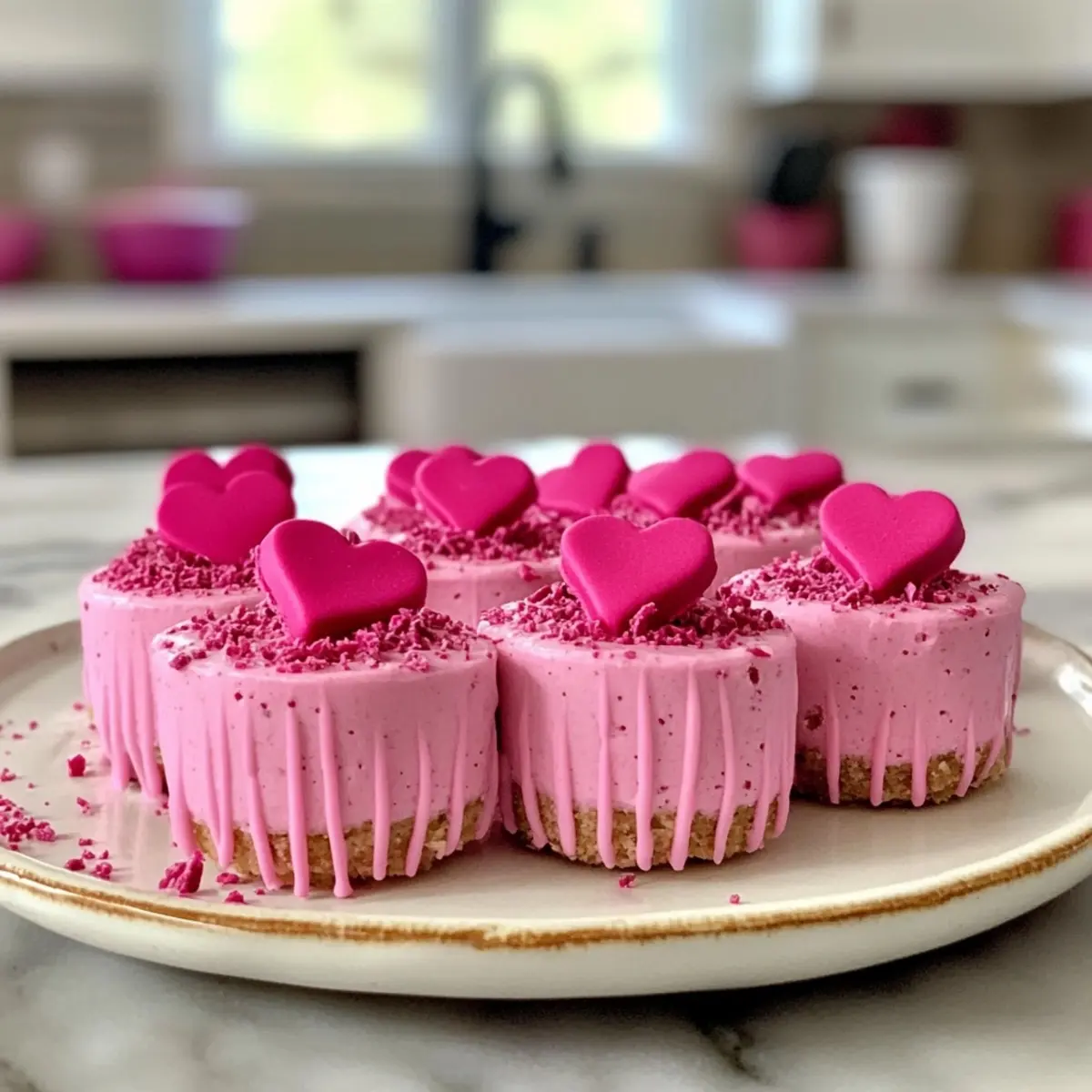 No-Bake Pink Velvet Cheesecake Bites