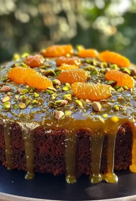 Orange Cardamom Date Cake with Pistachio Crust