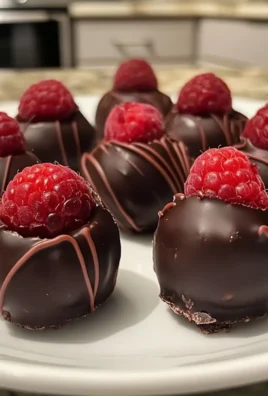 Raspberry Dark Chocolate Truffles